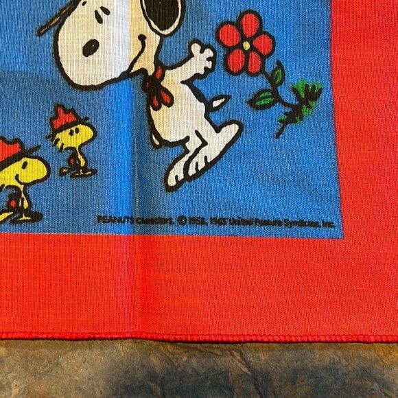 Peanuts Snoopy Scouting Scarf Vintage 21.5” Square Cotton Bandana - Picture 3 of 5